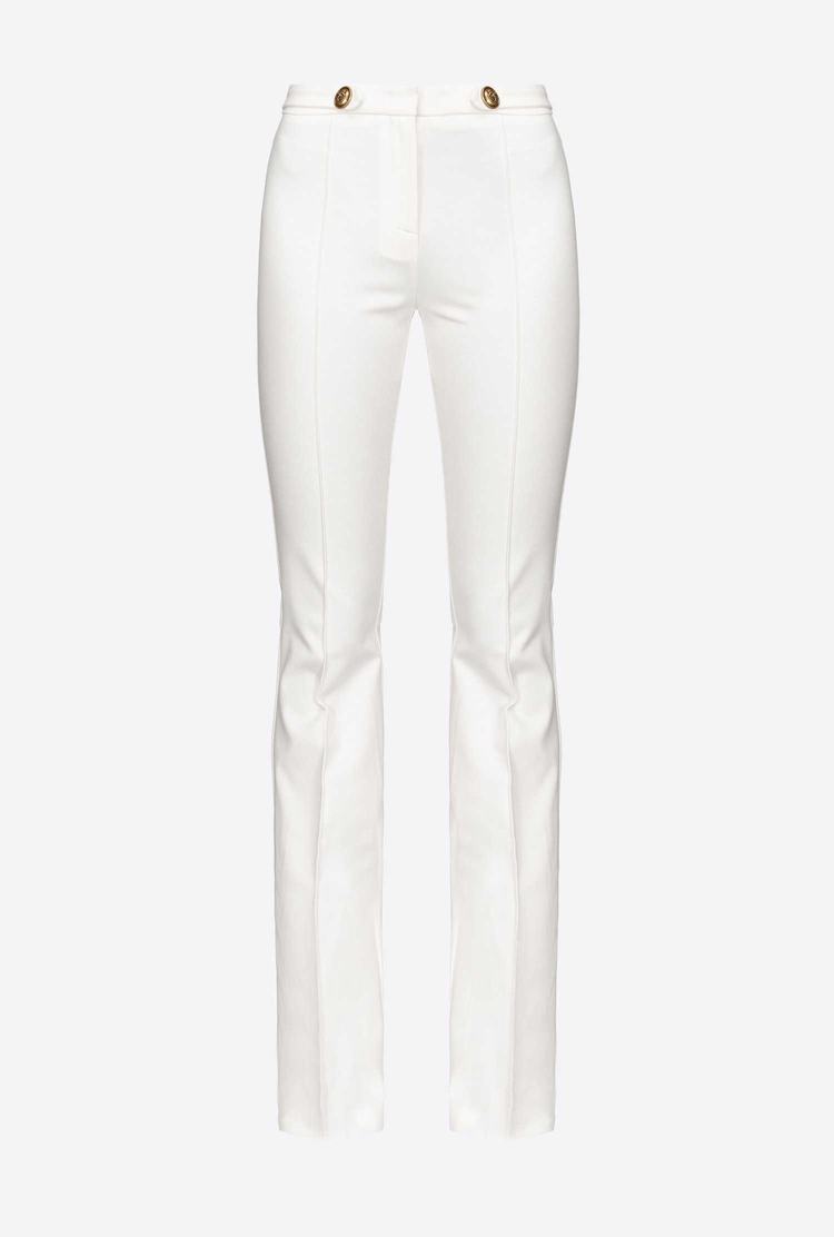 Women's Pinko Buttons Pants White | Australia-07684519