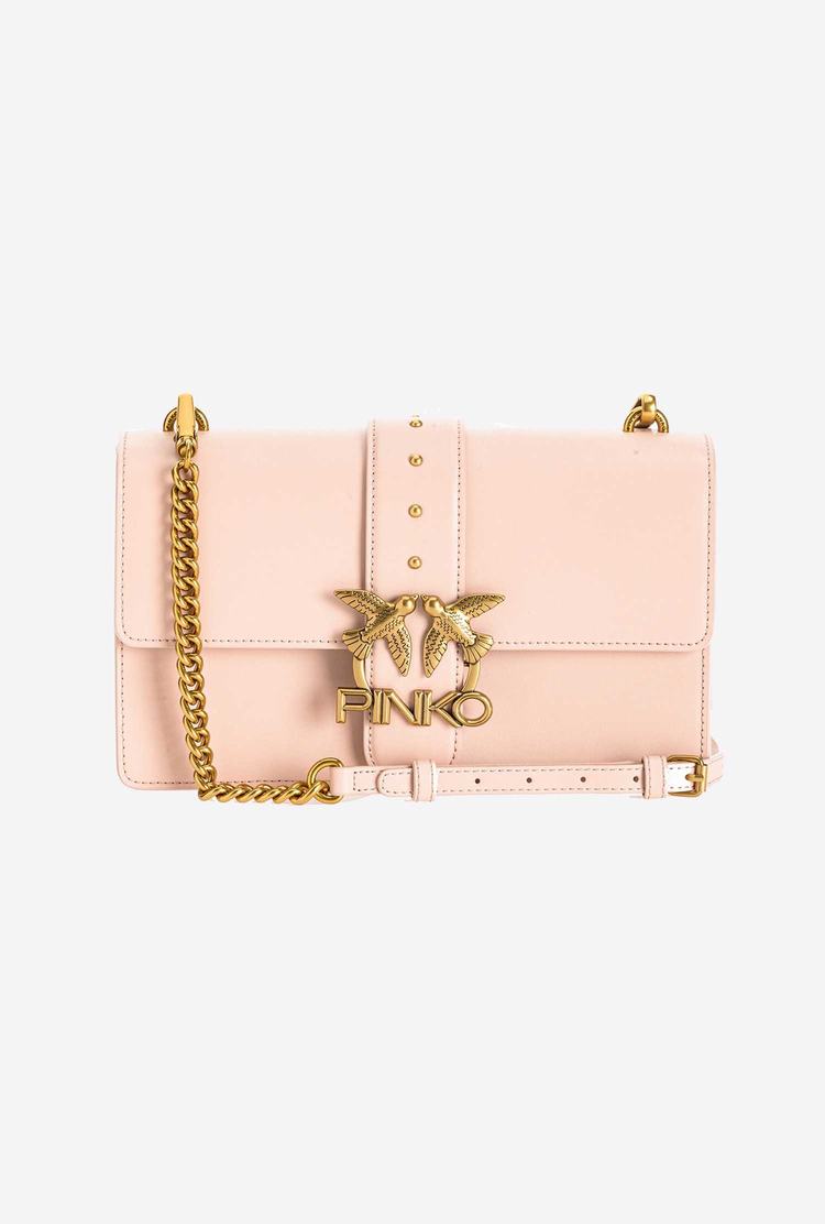 Women's Pinko Classic Love Bag Icon Simply Crossbody Bags Pink | Australia-27439819