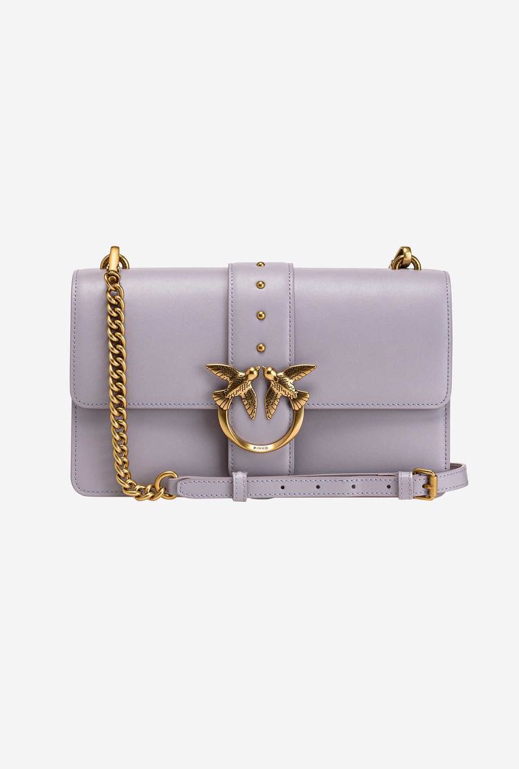 Women's Pinko Classic Love Bag Icon Simply Crossbody Bags Grey Gold | Australia-42019789