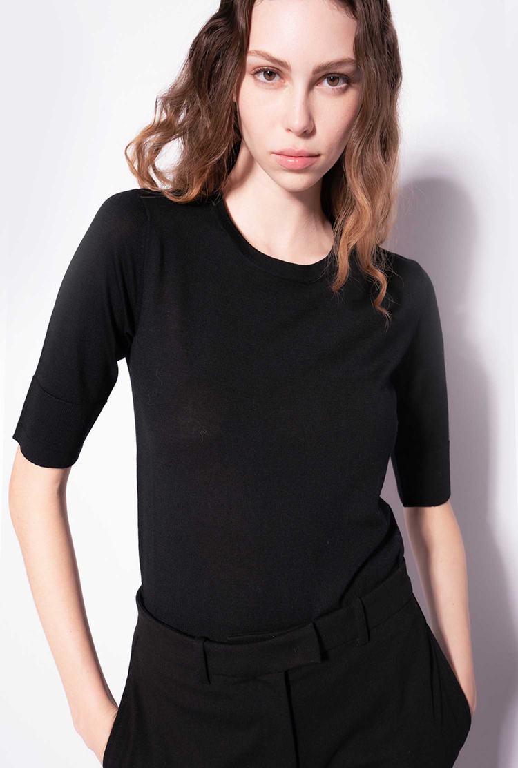 Women's Pinko Colour-block Sweaters Black | Australia-04927169