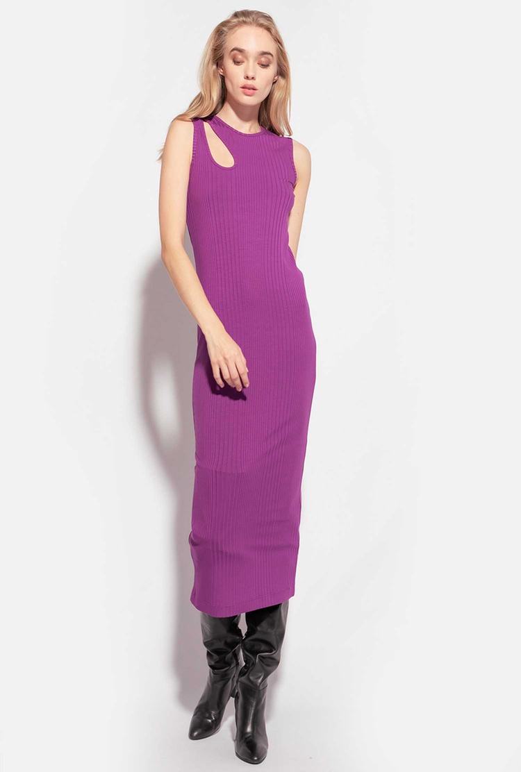 Women's Pinko Cut-out Detail Dress Purple | Australia-09865749