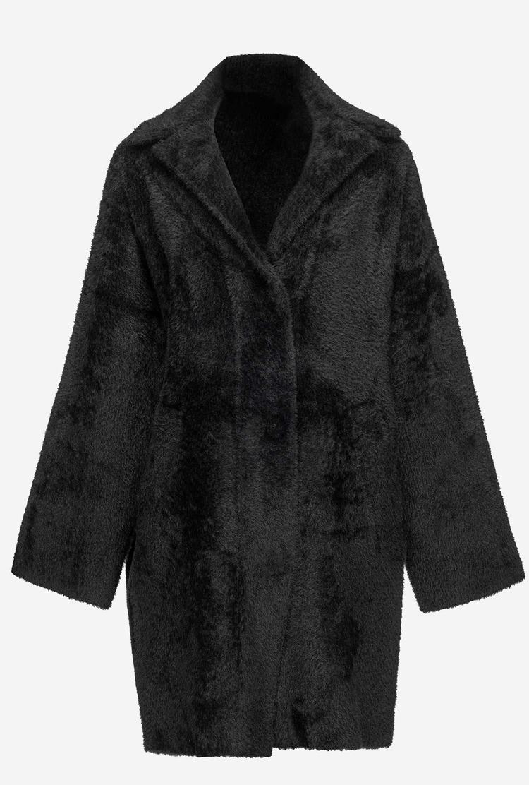 Women's Pinko Faux Fur Cocoon Coats Black | Australia-23079649