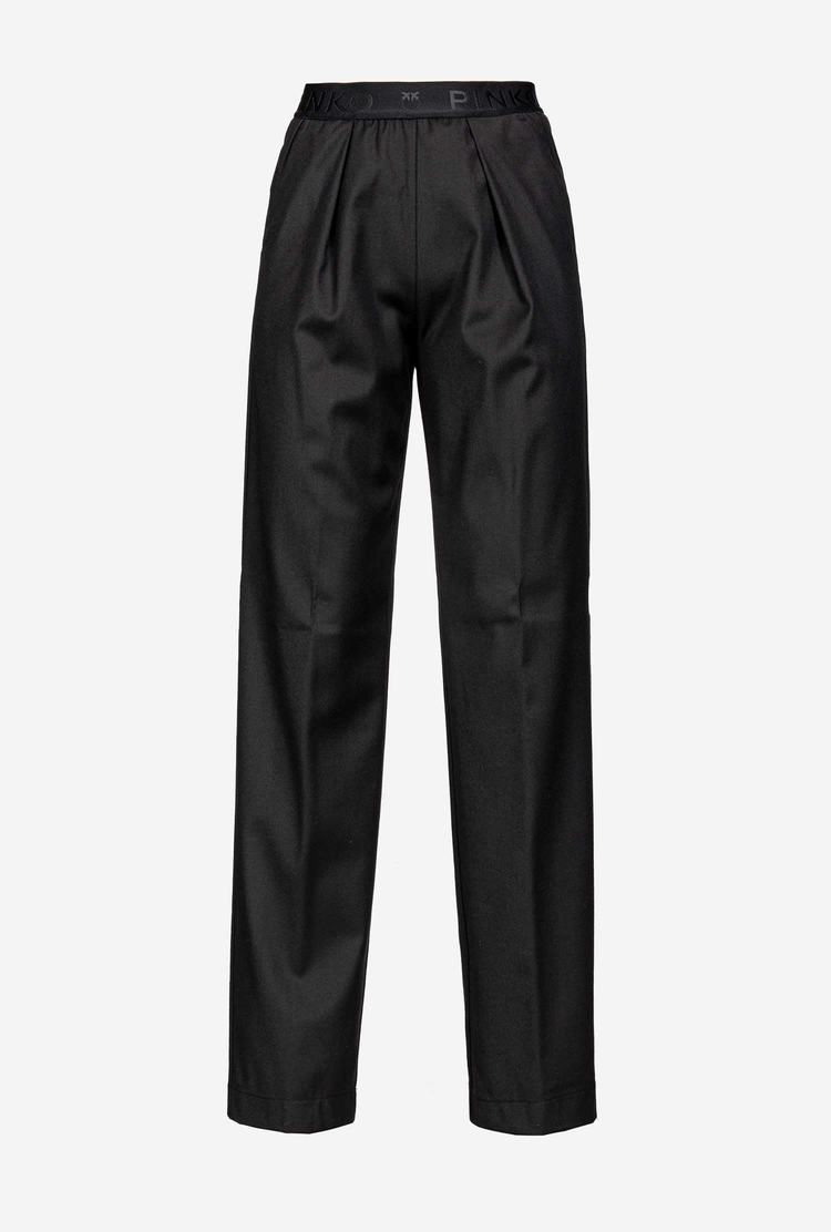 Women's Pinko Flannel Pants Black | Australia-19543279