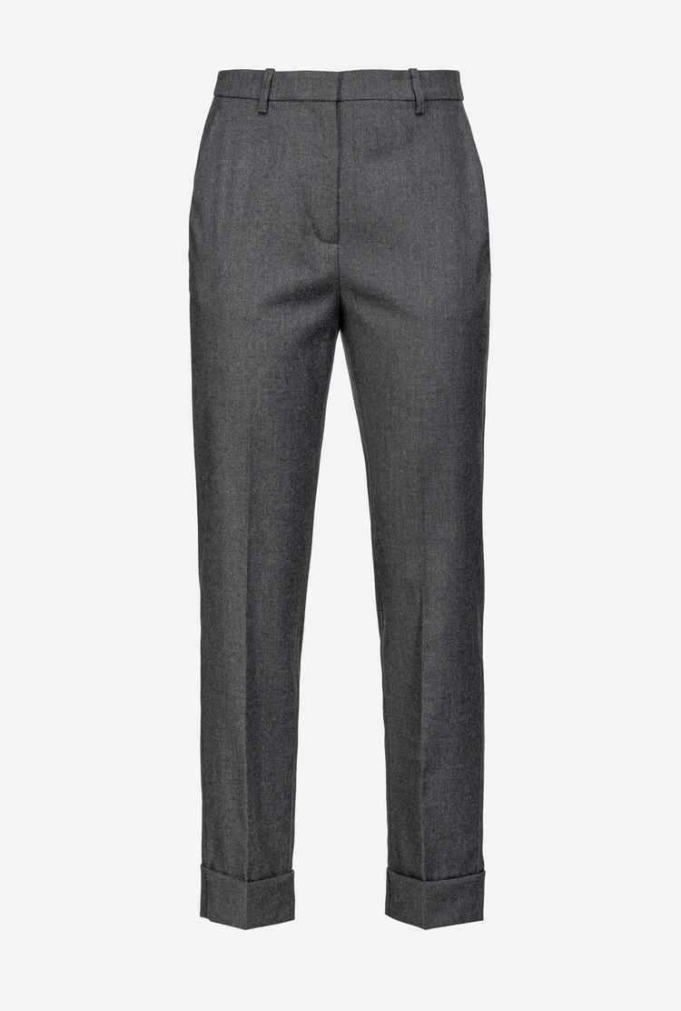 Women's Pinko Flannel Pants Grey | Australia-85740139