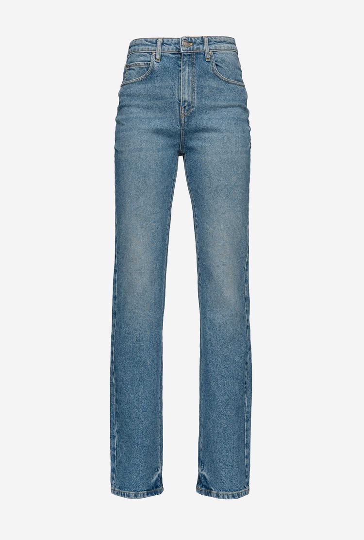 Women's Pinko Flared Dark Denim Jeans Light Blue | Australia-63149759