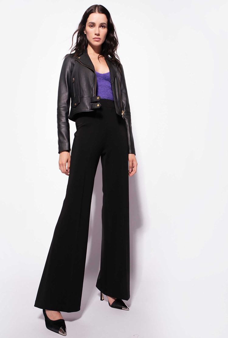 Women's Pinko Flared Pants Black | Australia-82093519