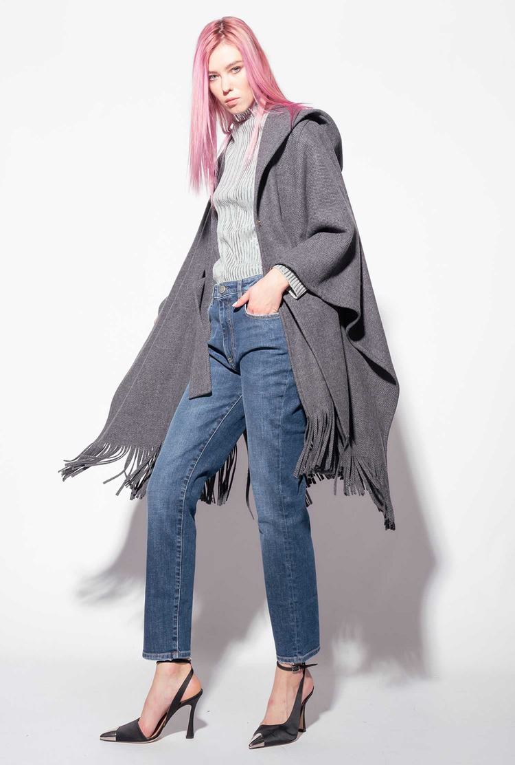 Women's Pinko Fringing Coats Grey | Australia-98756019