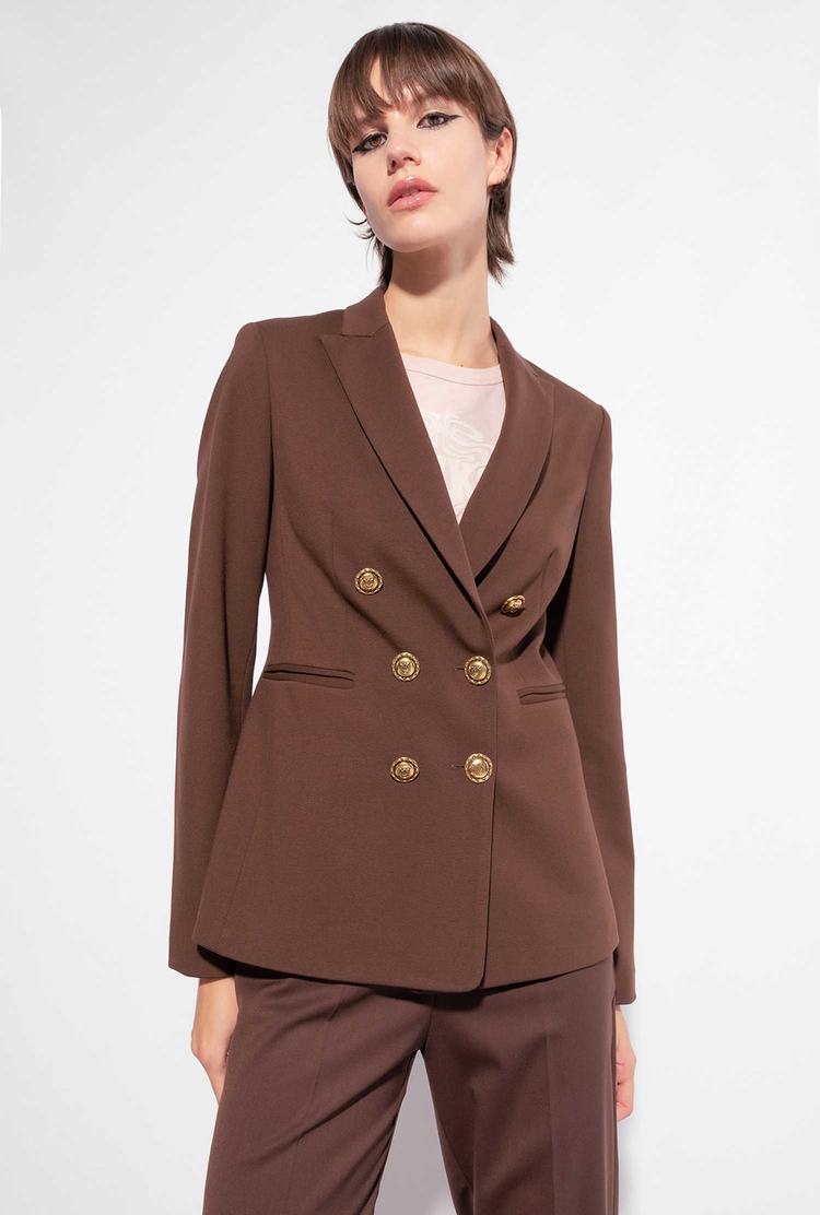 Women's Pinko Jewel Buttons Blazers Dark Brown | Australia-31208799