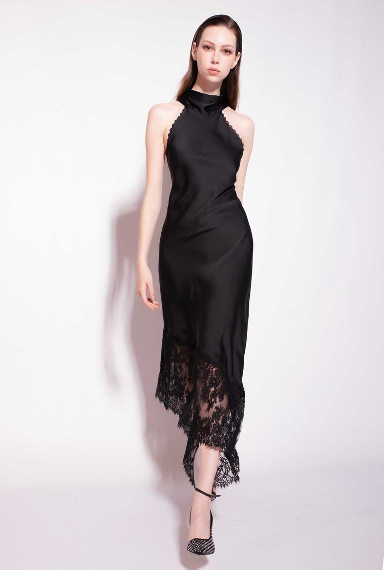 Women's Pinko Lace Dress Black | Australia-36195849