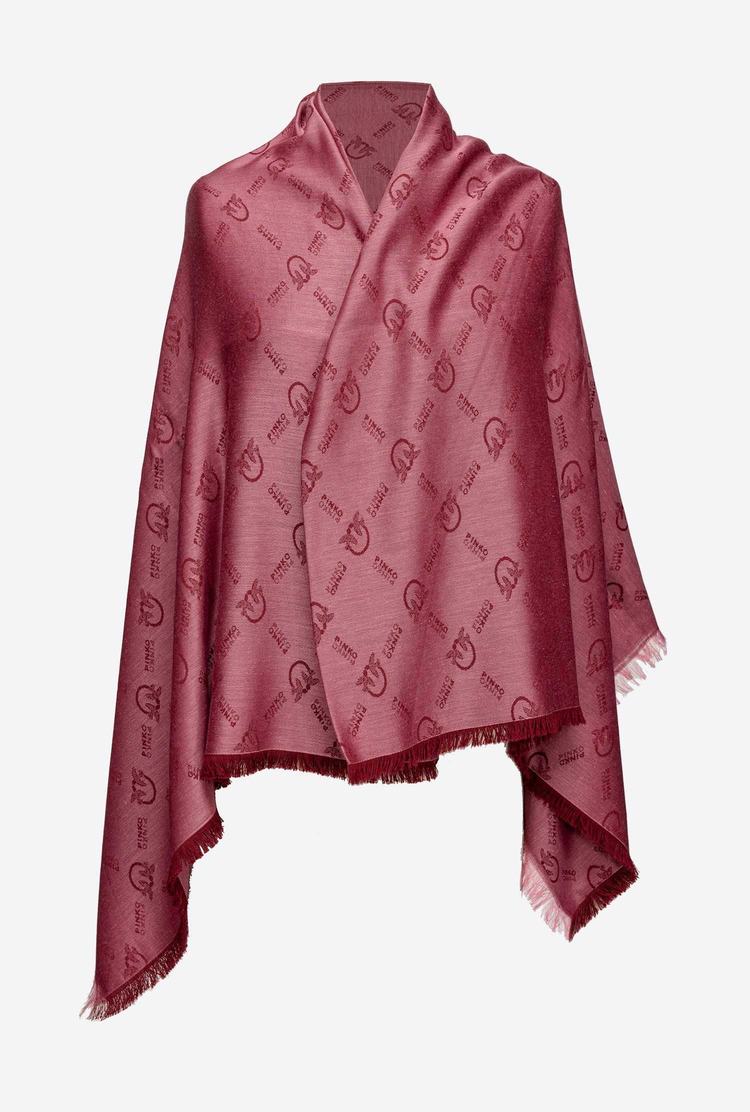 Women's Pinko Large Monogram Scarves Fuchsia/Purple | Australia-46581039