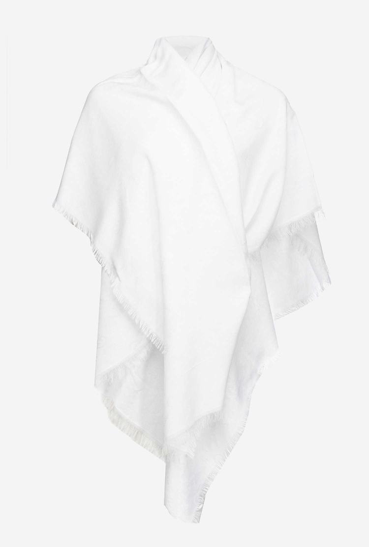 Women's Pinko Large Monogram Scarves White | Australia-10562799