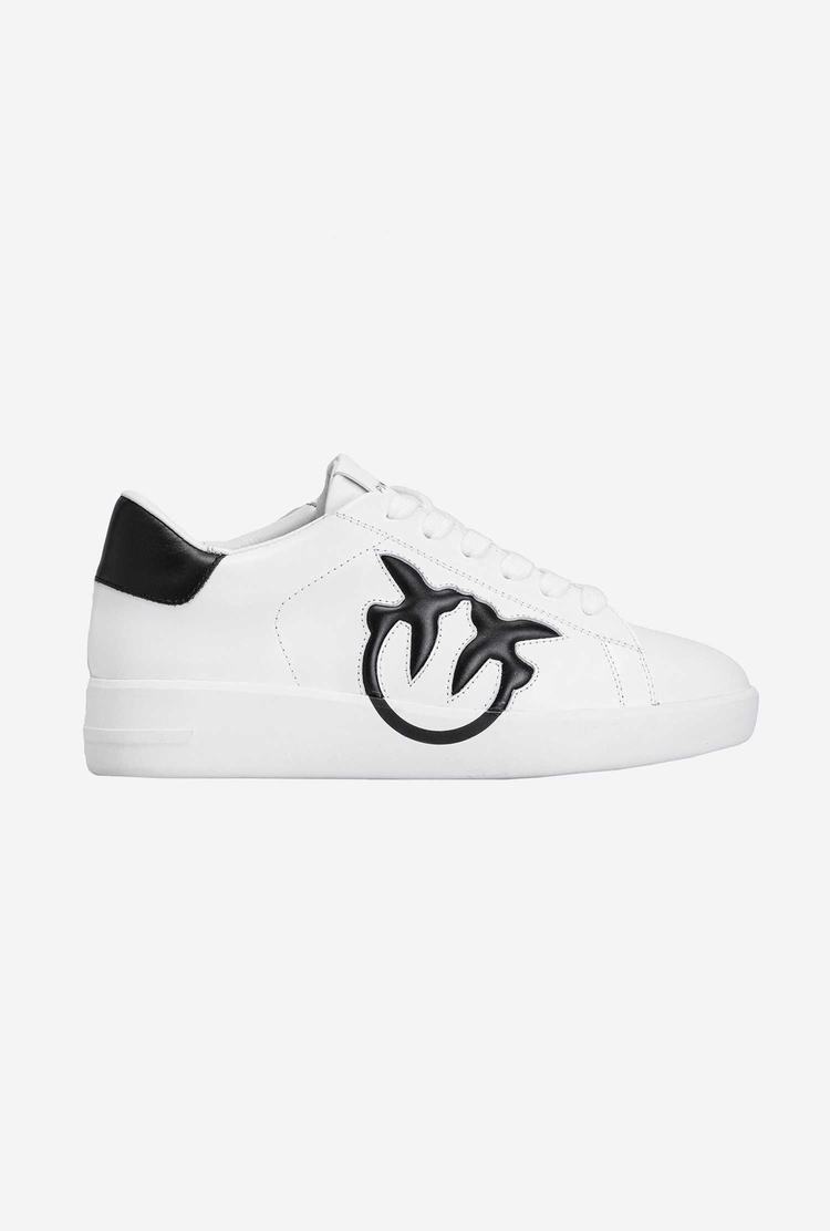 Women's Pinko Logo Sneakers White/Black | Australia-36295719