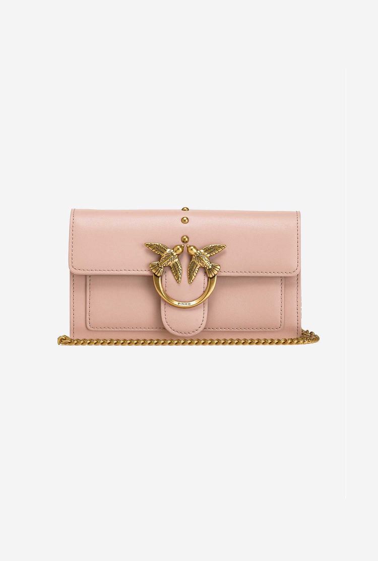 Women's Pinko Love Bag Simply Crossbody Bags Pink Gold | Australia-69145739