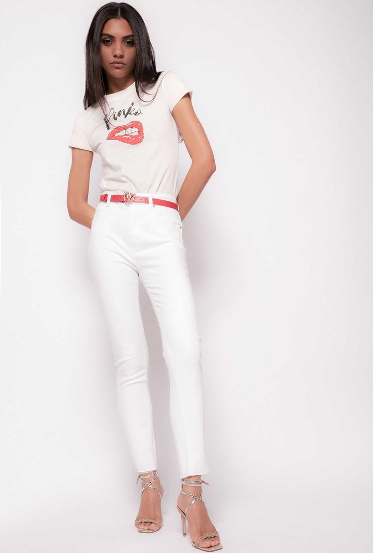 Women's Pinko Love Birds Jeans White | Australia-28453979