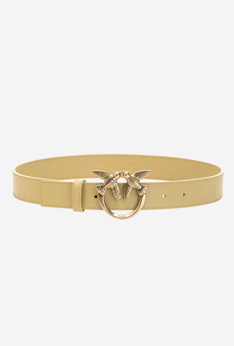 Women's Pinko Love Birds Leather Belts Gold | Australia-81025499