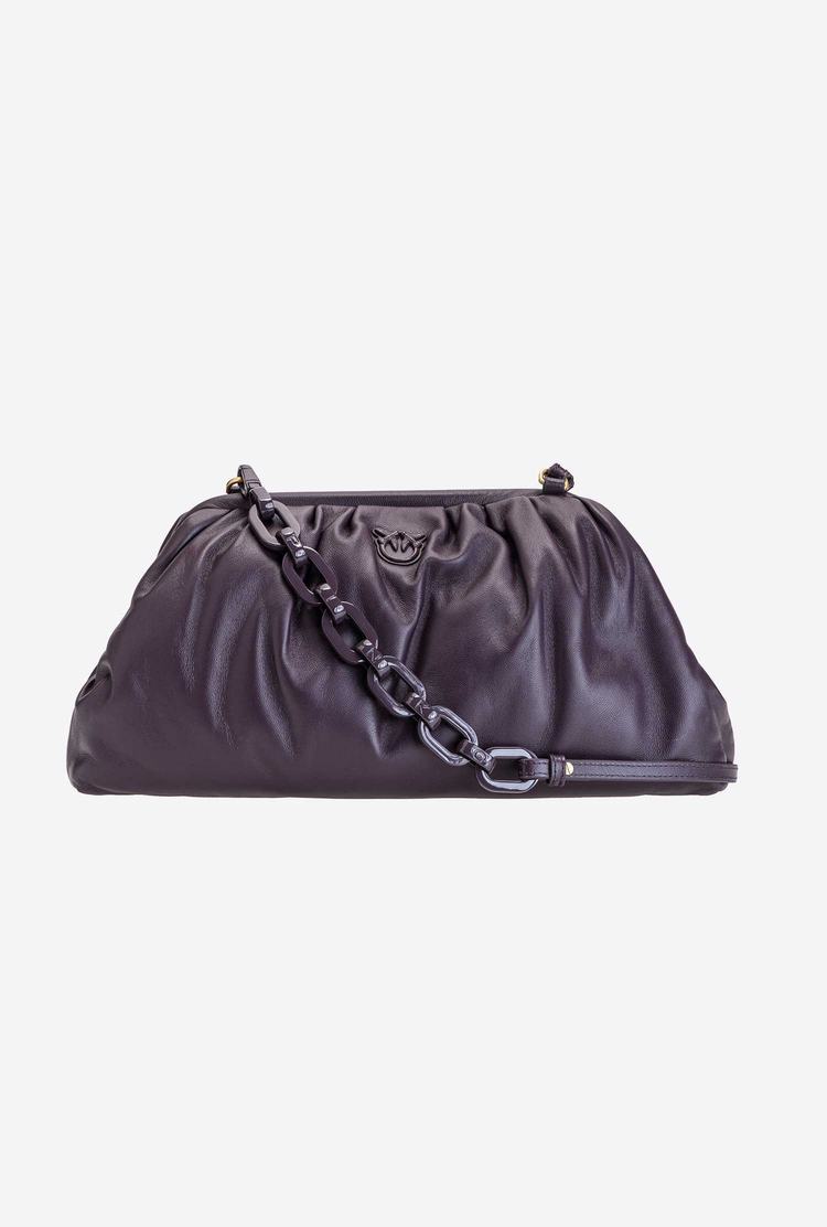 Women's Pinko Maxi Chain Pouch Full Colour Handbag Purple | Australia-65830799