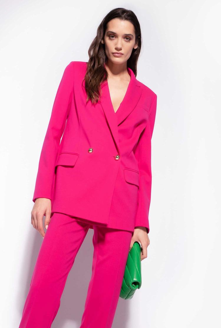 Women's Pinko Milano-knit Blazers Fuchsia | Australia-21036479