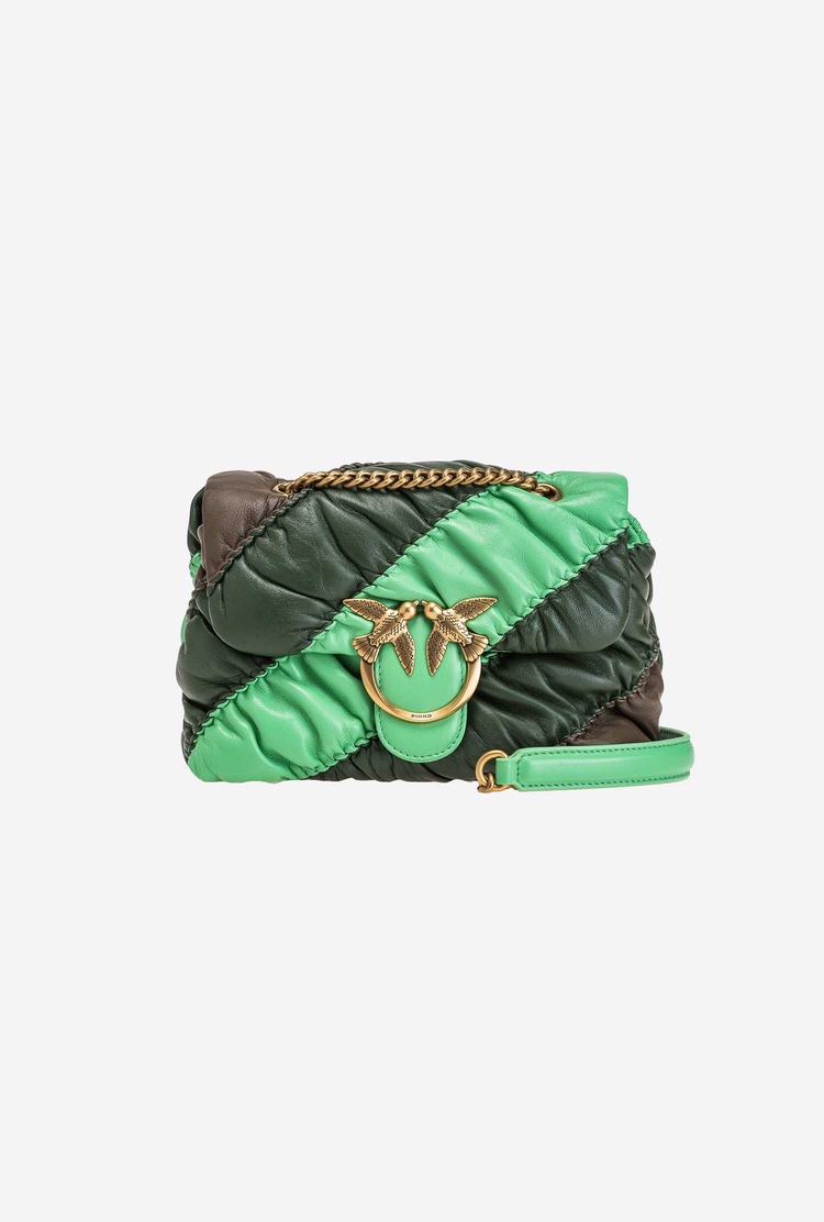 Women's Pinko Mini Love Bag Puff Ruffle Crossbody Bags Green/Khaki/Mint Green Gold | Australia-35074629