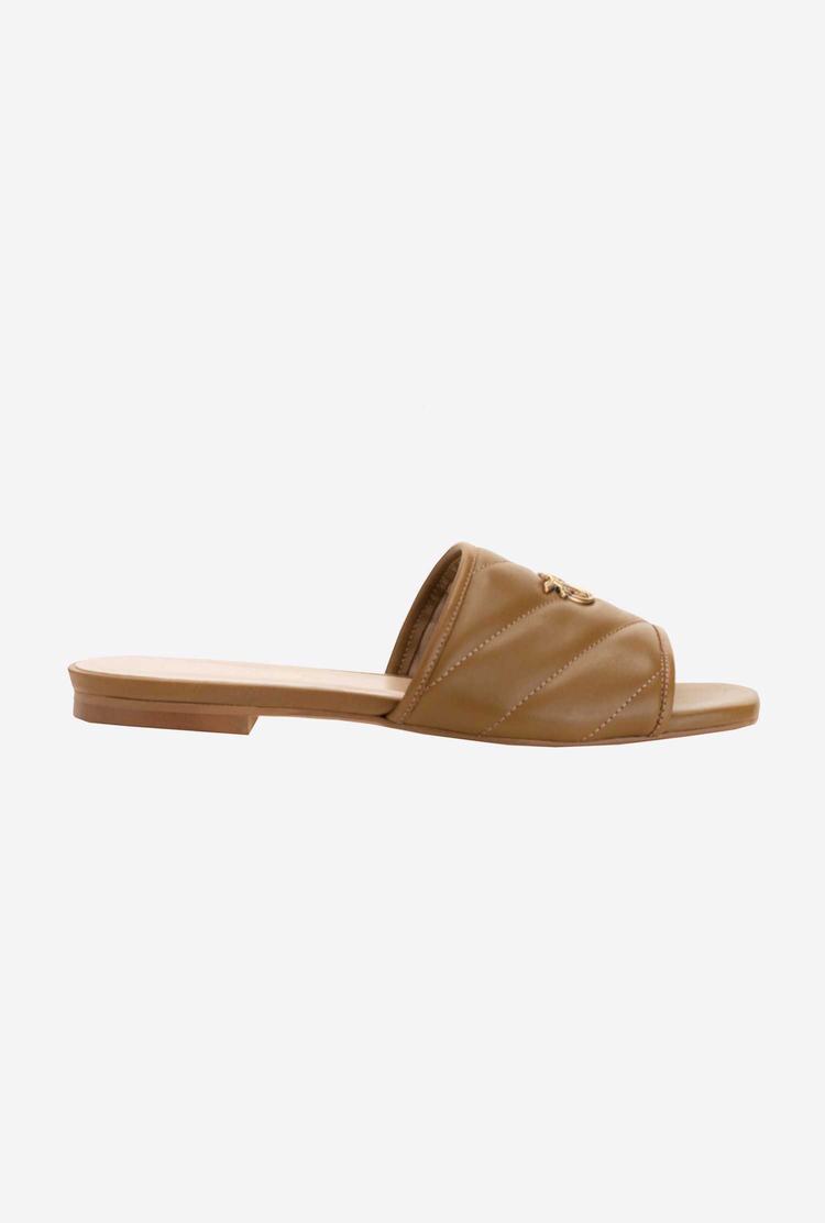 Women's Pinko Nappa Slippers Brown | Australia-07693429