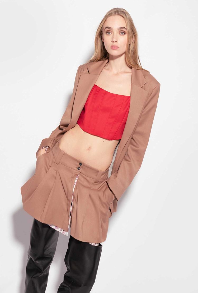 Women's Pinko Oversized Blazers Light Brown | Australia-95321649