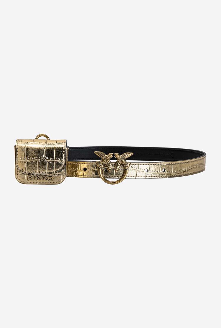 Women's Pinko Pocket Bag Belts Gold | Australia-94175039