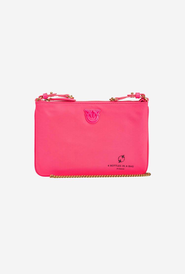 Women's Pinko Recycled Flat Love Bag Crossbody Bags Fuchsia | Australia-82039479