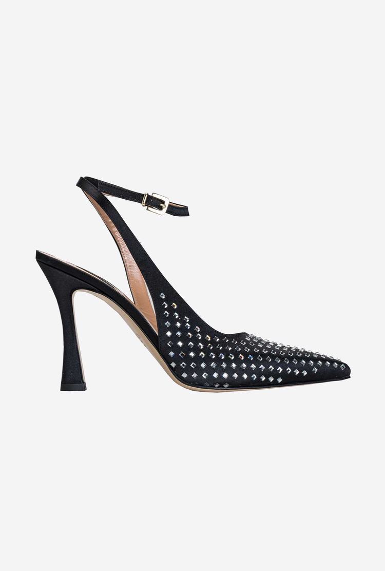 Women's Pinko Rhinestones Heels Black | Australia-84621909