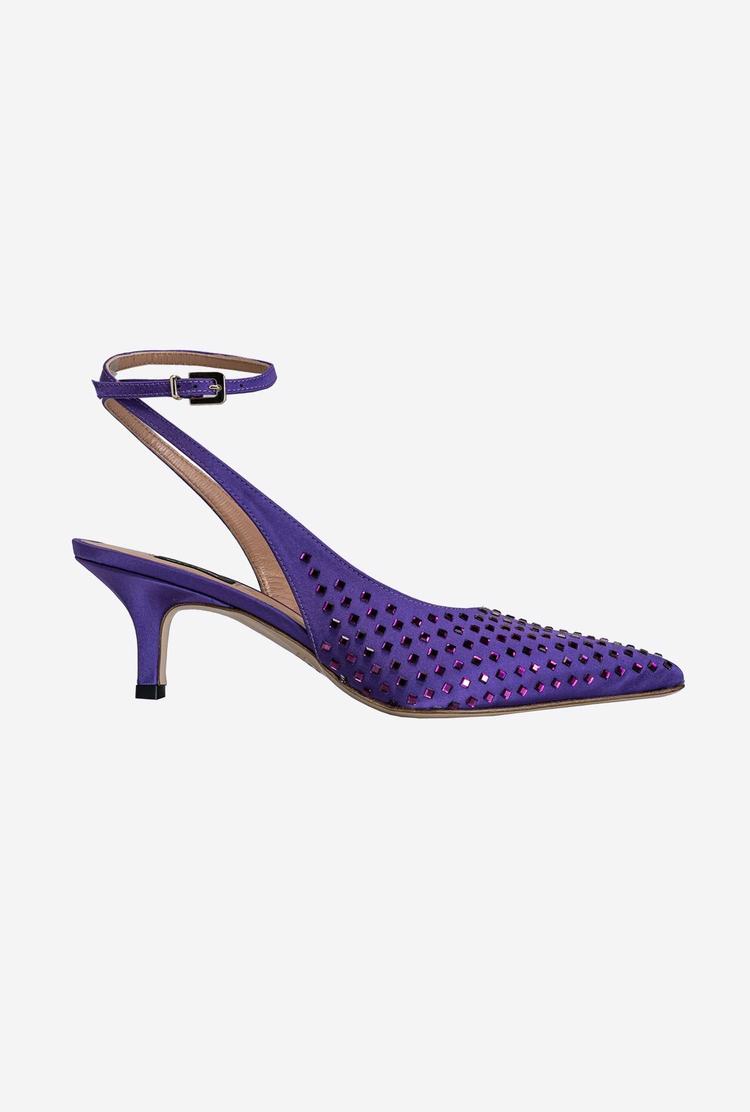 Women's Pinko Rhinestones Heels Purple | Australia-87561249