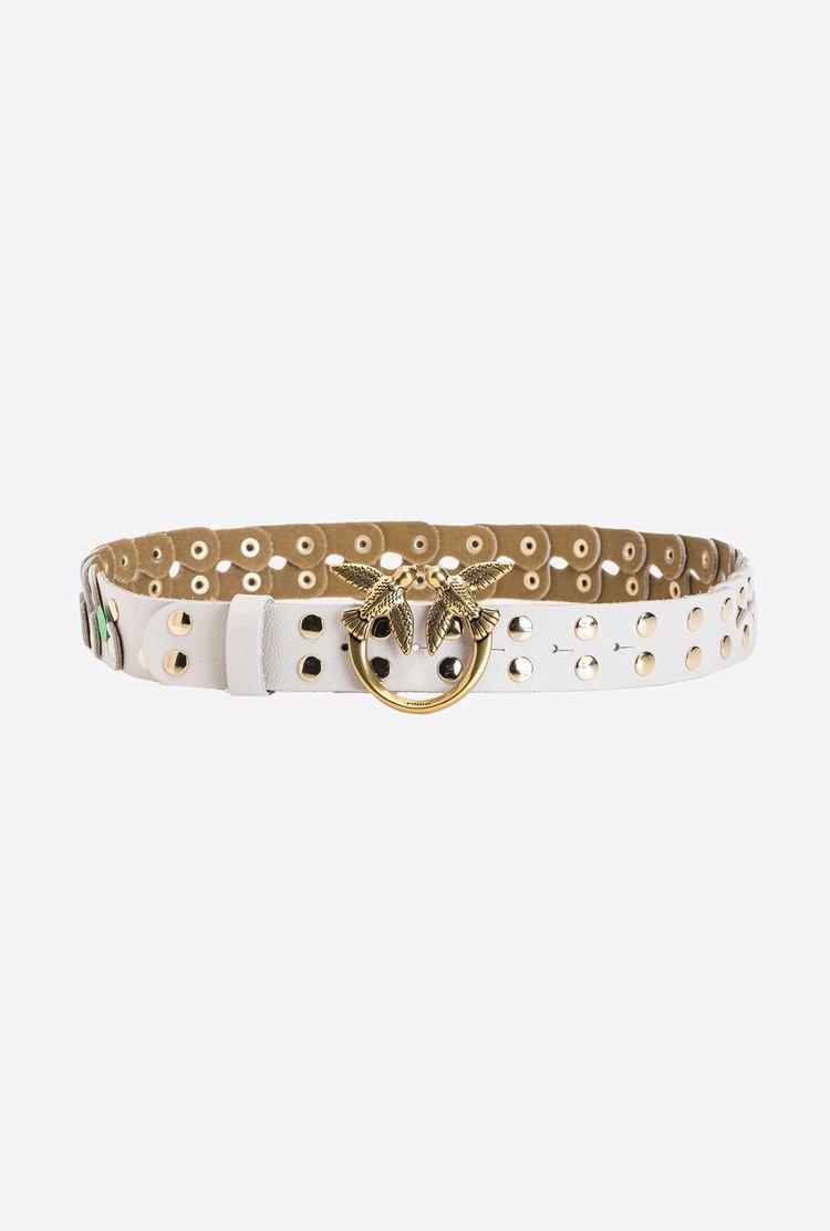 Women's Pinko Studs Belts White Gold | Australia-38624919