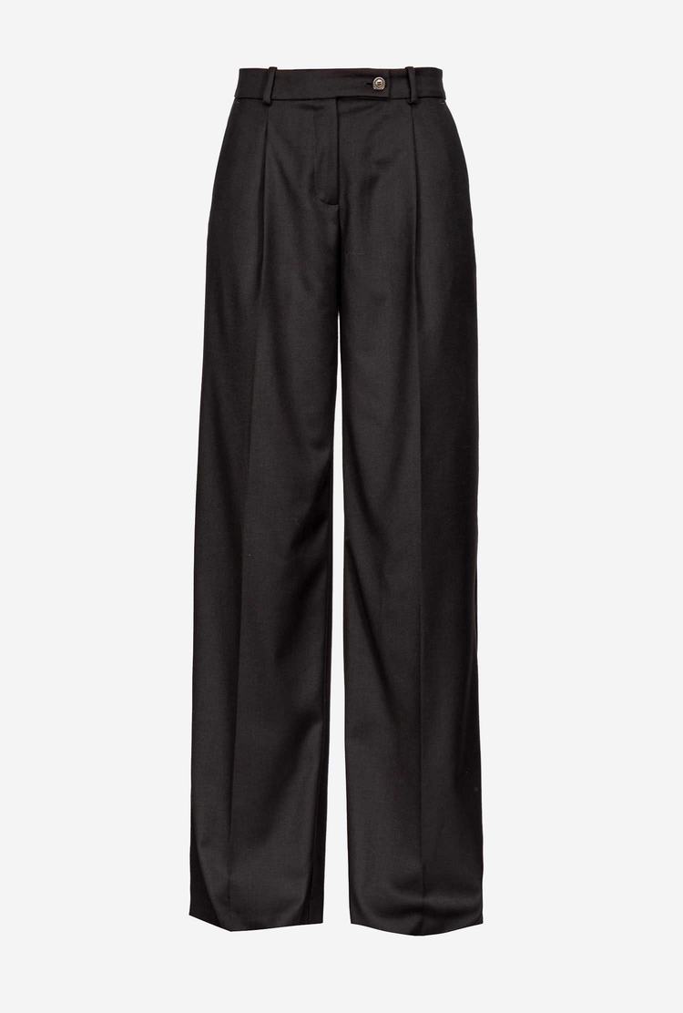 Women's Pinko Wide-leg Pants Black | Australia-41306589