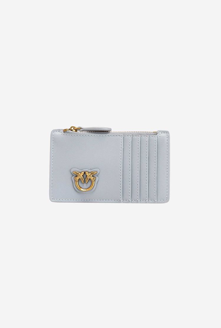 Women's Pinko Zipped Card Holder Purses Grey Gold | Australia-08231799